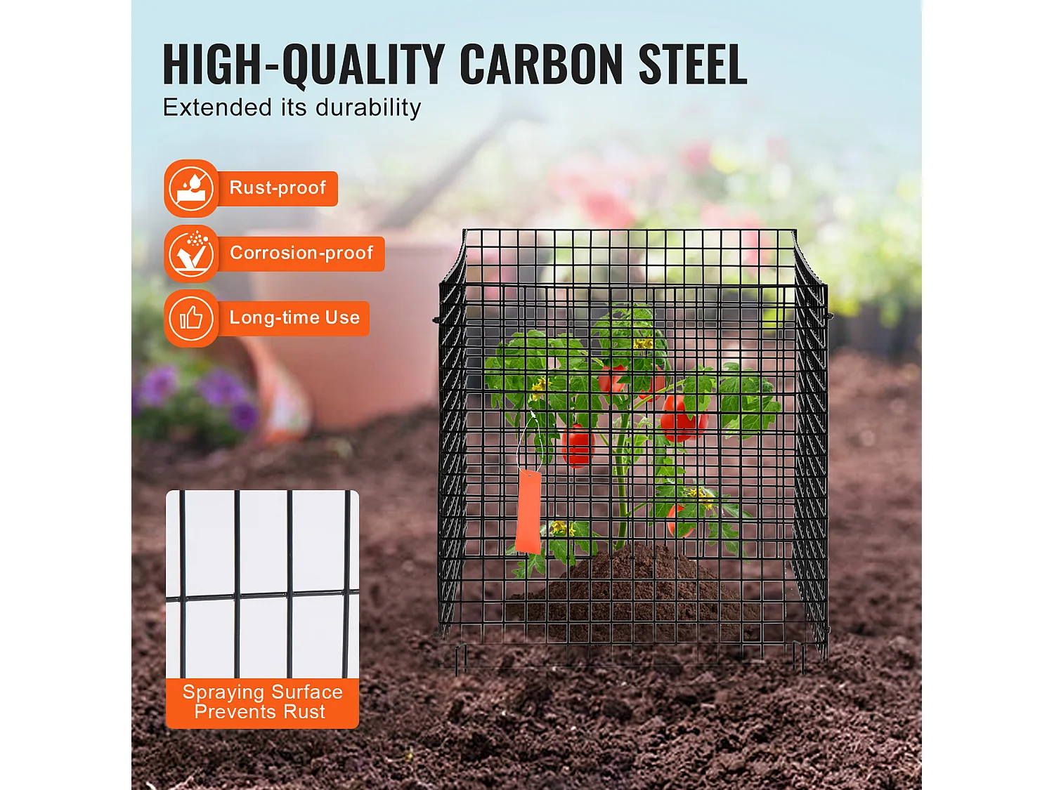 Cages et Supports pour Plantes SucceBuy 30,5 x 30,5 cm, 10 Pièces, Protections pour Animaux pour Légumes