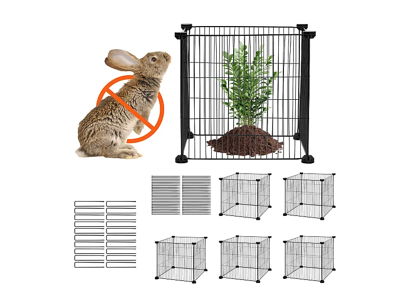 Jaulas y Soportes para Plantas SucceBuy 39 x 39 cm, 5 Piezas, Protecciones para Animales para Jardín