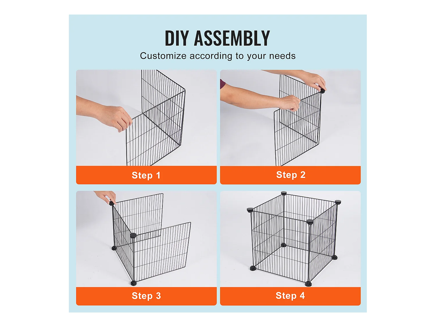 Cages et Supports pour Plantes SucceBuy 39 x 39 cm, 5 Pièces, Protections pour Animaux pour Jardin