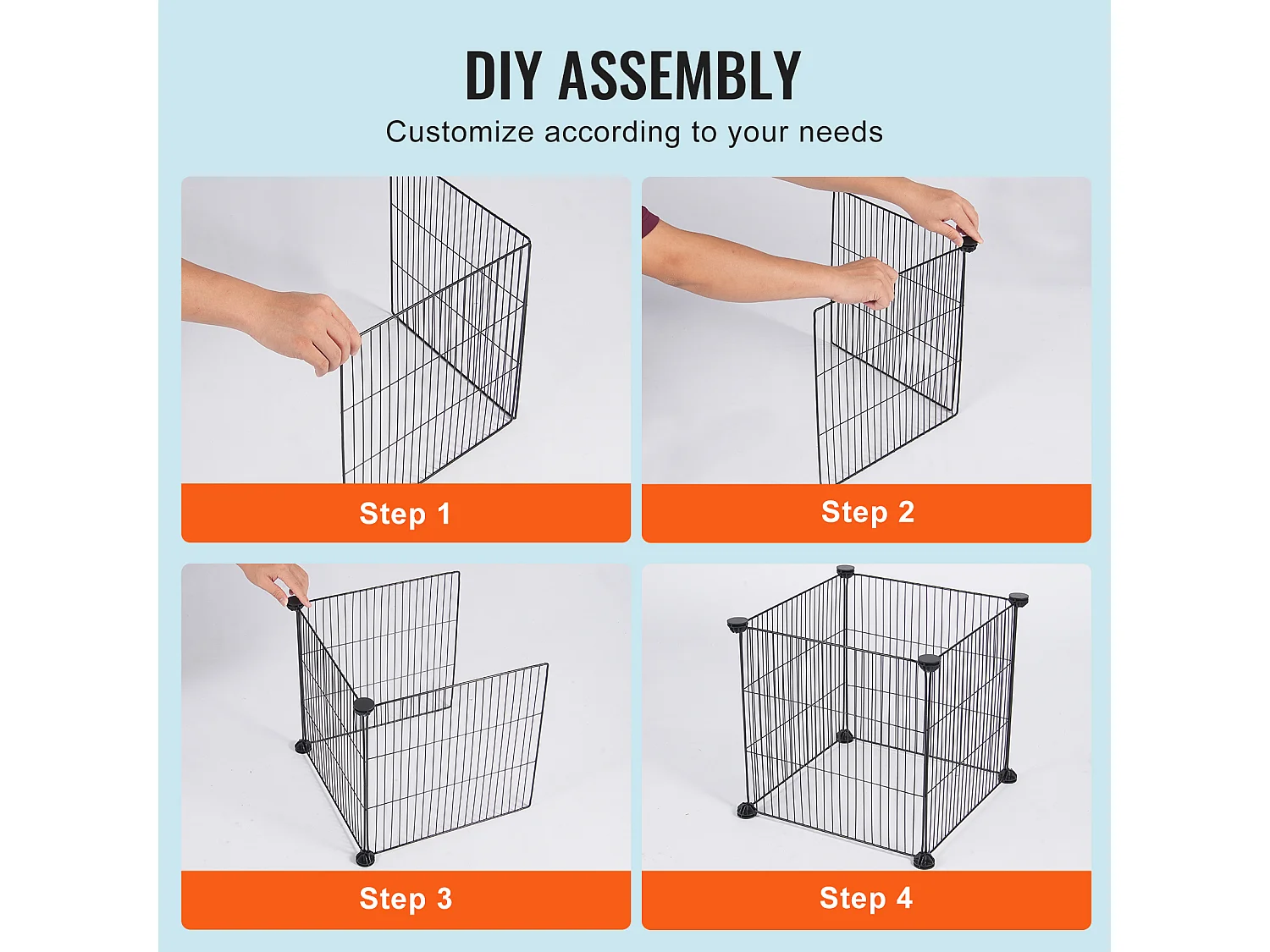 Cages et Supports pour Plantes SucceBuy 39 x 39 cm, 5 Pièces, Protections pour Animaux pour Jardin