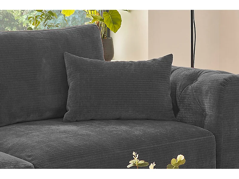 Cuscino - antracite Velluto a coste - SEPHI