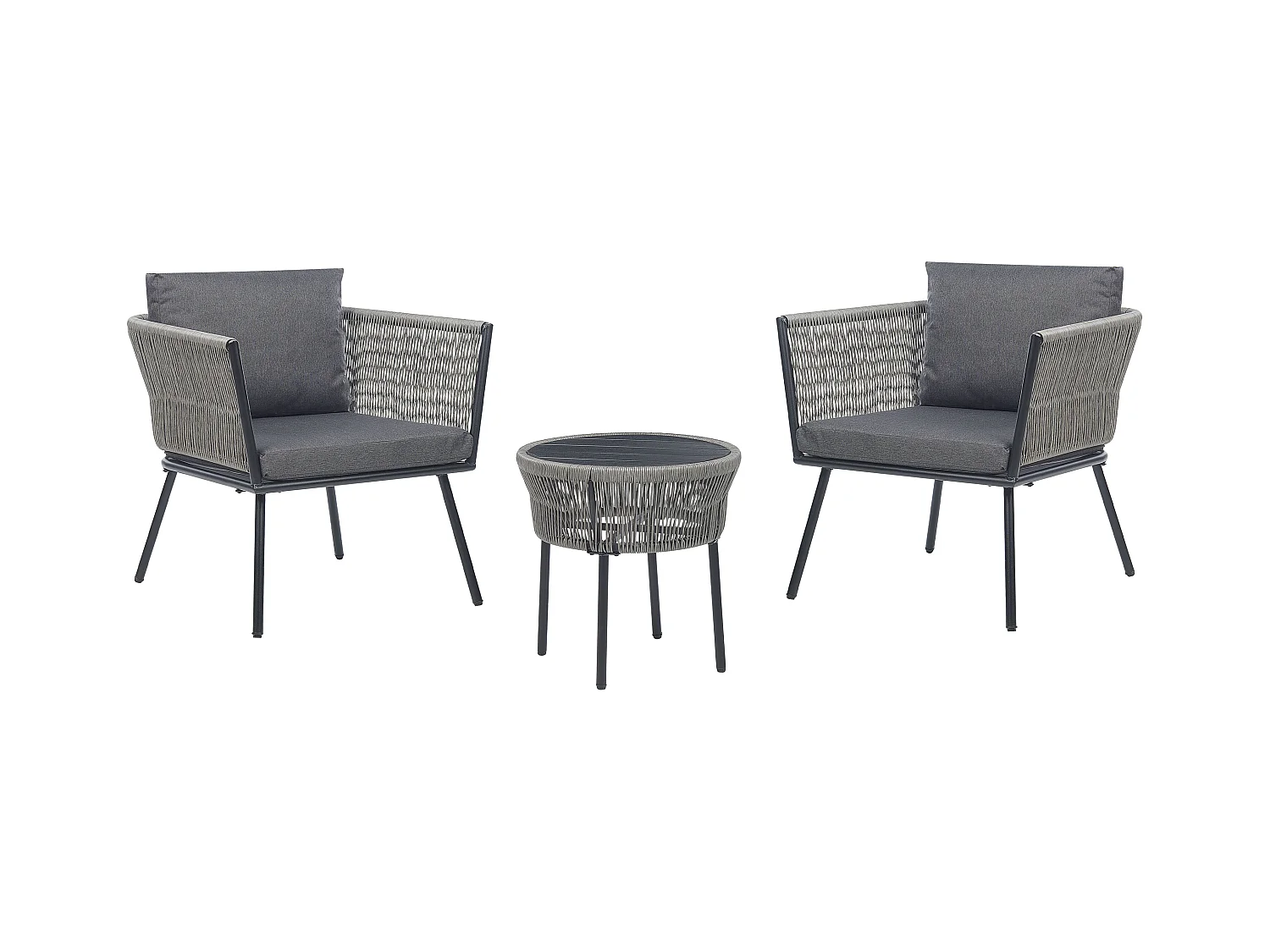 Ensemble de housses de coussins d'extérieur GARGANO Gris