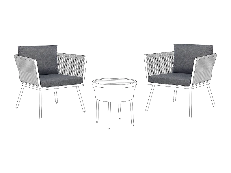 Set di copricuscini per esterni GARGANO Grigio