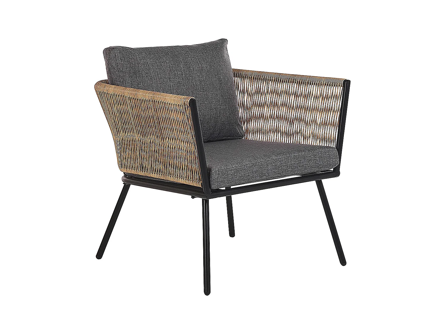 Ensemble de housses de coussins d'extérieur GARGANO Gris foncé