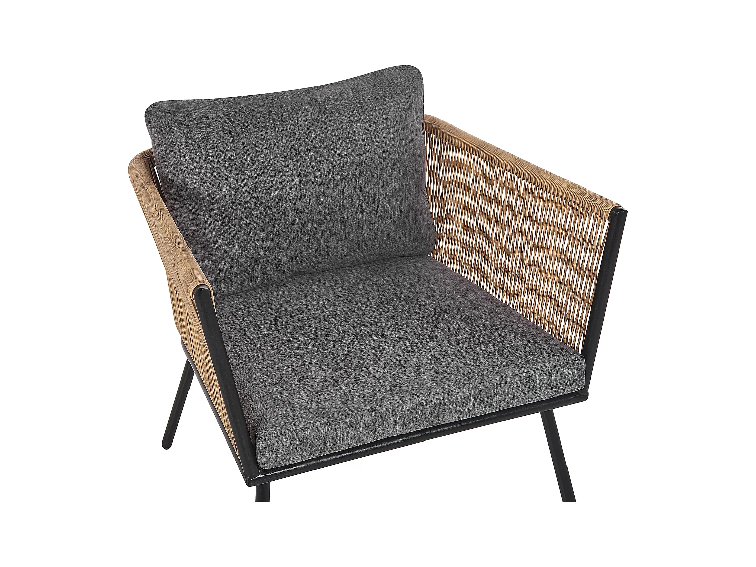 Ensemble de housses de coussins d'extérieur GARGANO Gris foncé