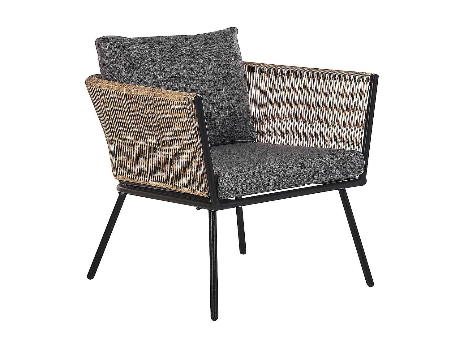 Ensemble de housses de coussins d'extérieur GARGANO Gris foncé