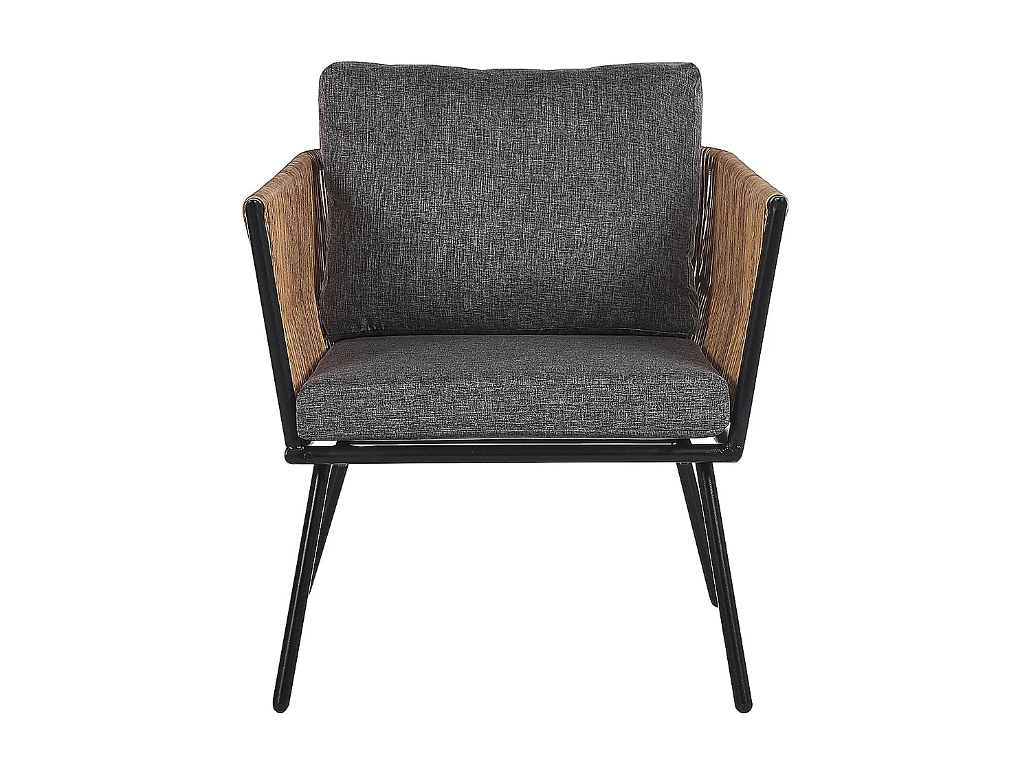 Ensemble de housses de coussins d'extérieur GARGANO Gris foncé