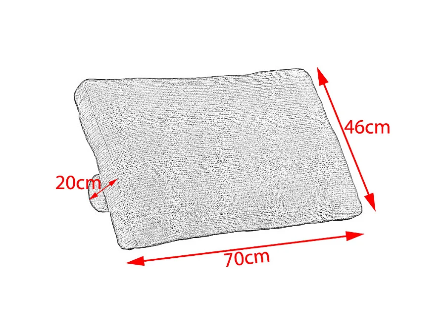 Coussin - argent Velours côtelé - SEPHI