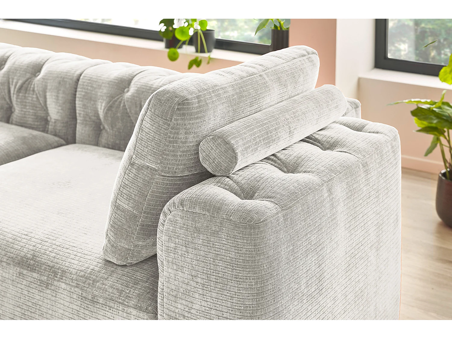 Cuscino - argento Velluto a coste - SEPHI