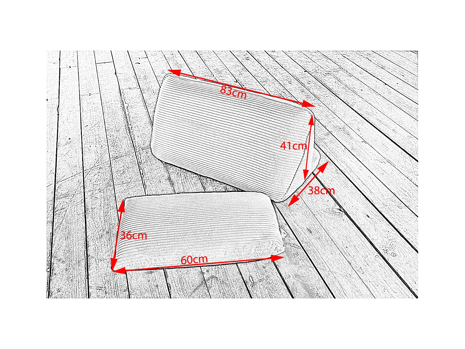 Coussin - gris clair Velours côtelé - WIOLO SOFT