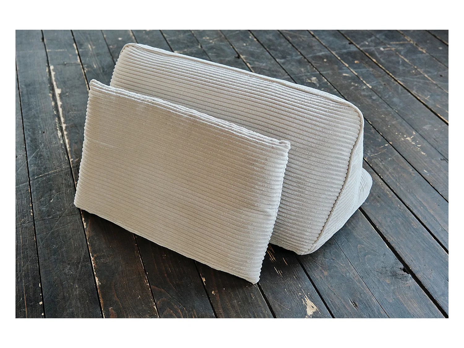 Coussin - gris clair Velours côtelé - WIOLO SOFT