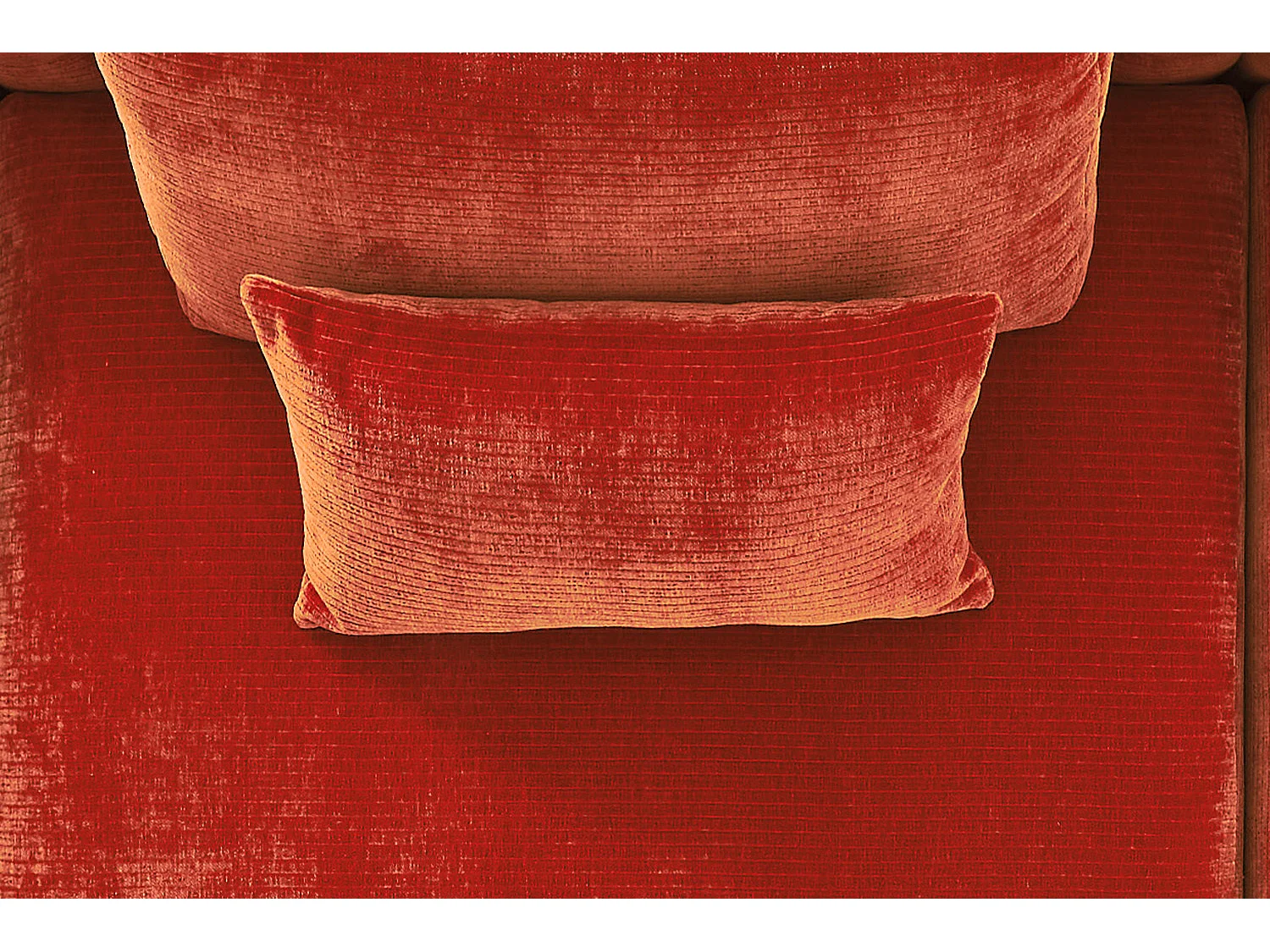 Coussin pointu - Rouge Velours côtelé - SEPHI