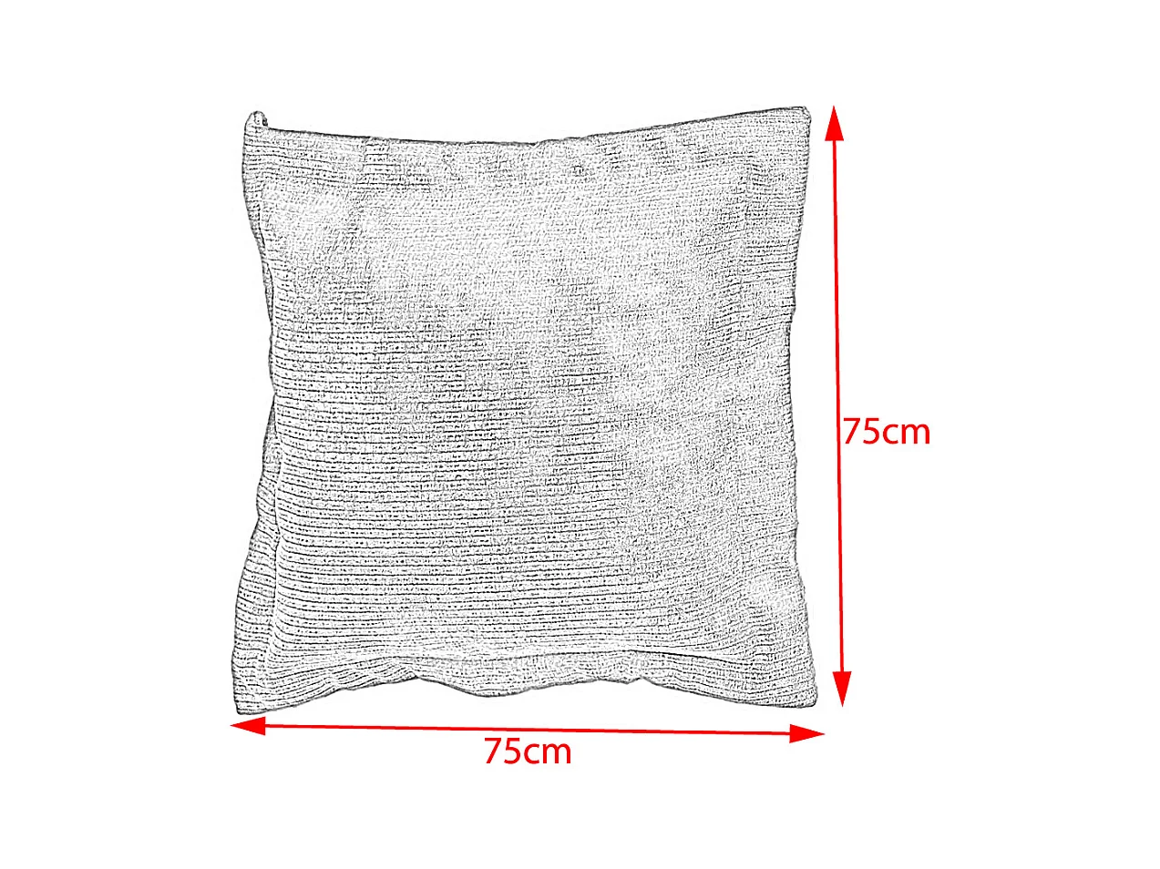 Coussin - argent Velours côtelé - SEPHI