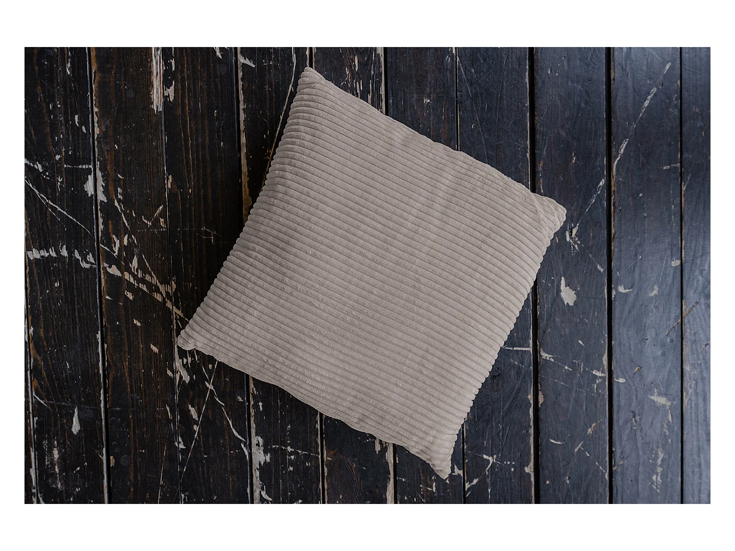 Coussin pointu - taupe Velours côtelé - MADELINE