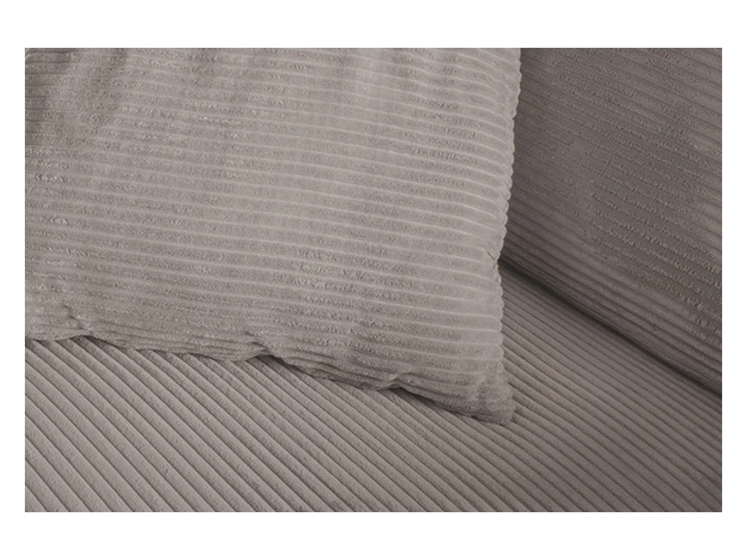 Coussin pointu - taupe Velours côtelé - MADELINE