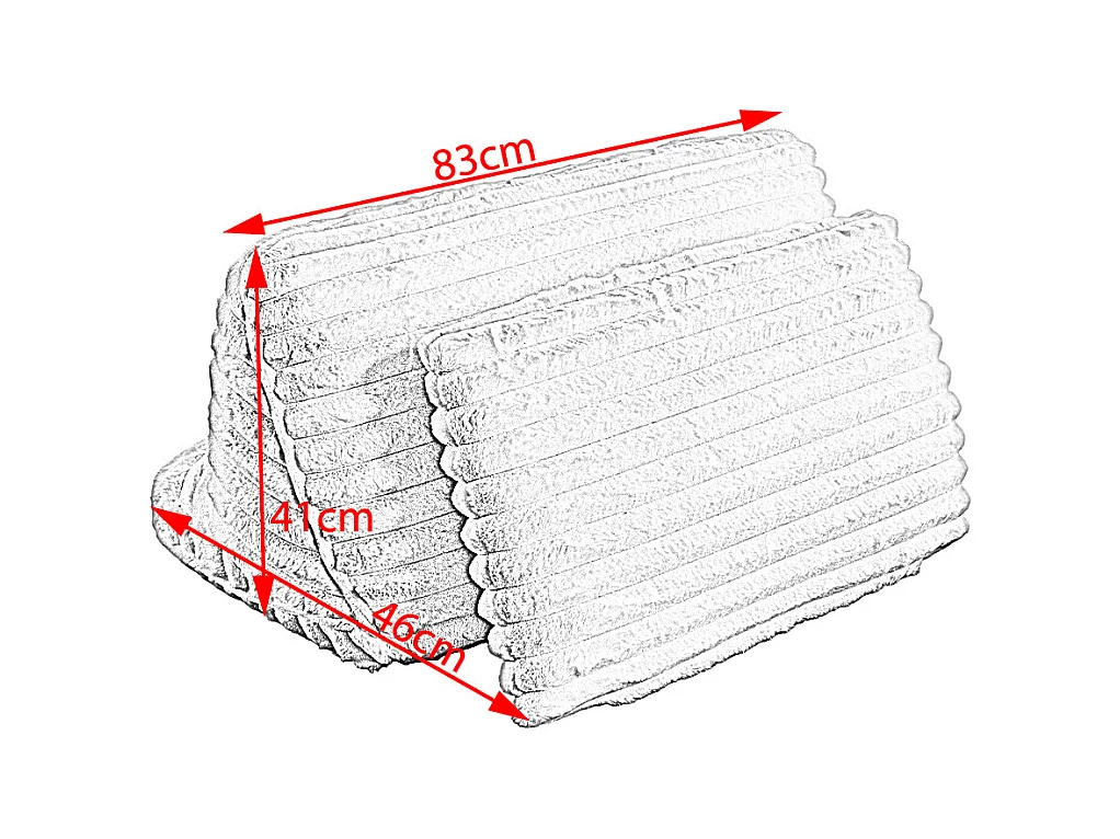 Coussin - blanc crème Velours côtelé - WIOLO SOFT