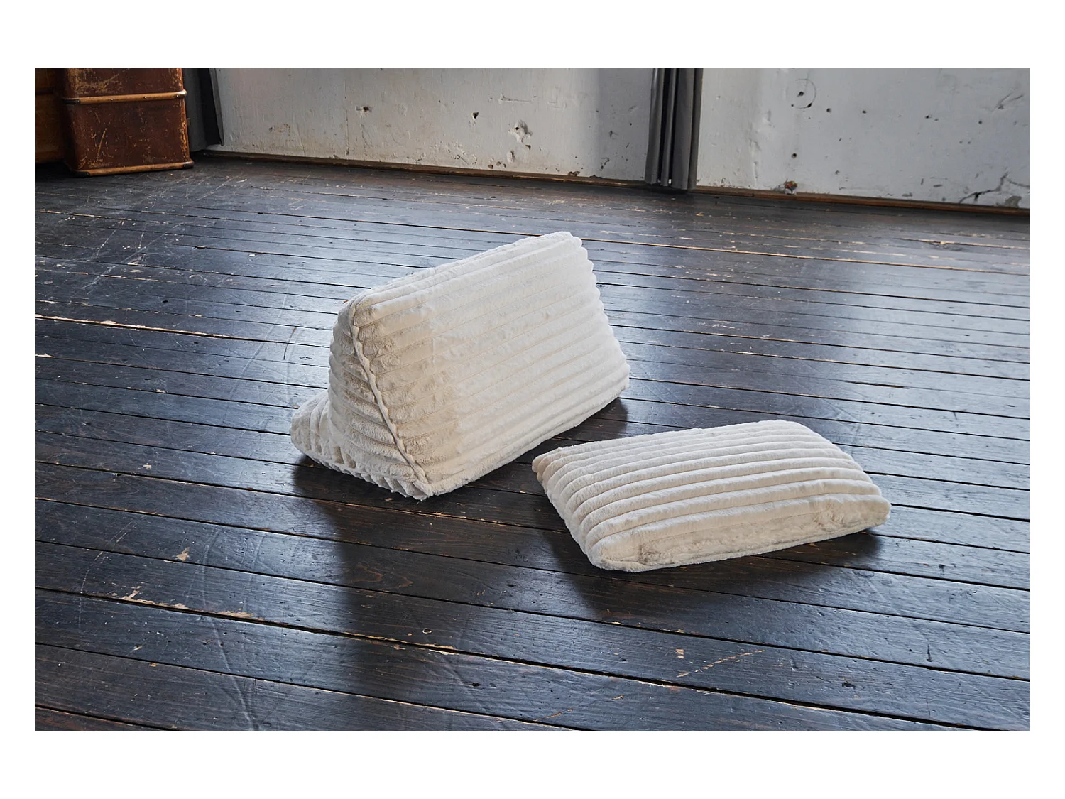 Coussin - blanc crème Velours côtelé - WIOLO SOFT