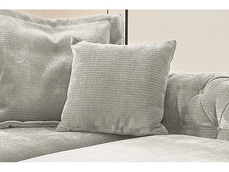 Coussin - argent Velours côtelé - SEPHI