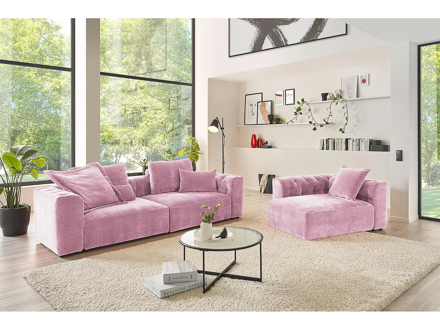 Cuscino - Rosa Velluto a coste - SEPHI