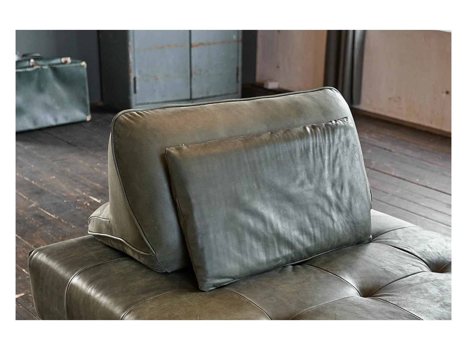 Coussin - Vert cuir - WIOLO