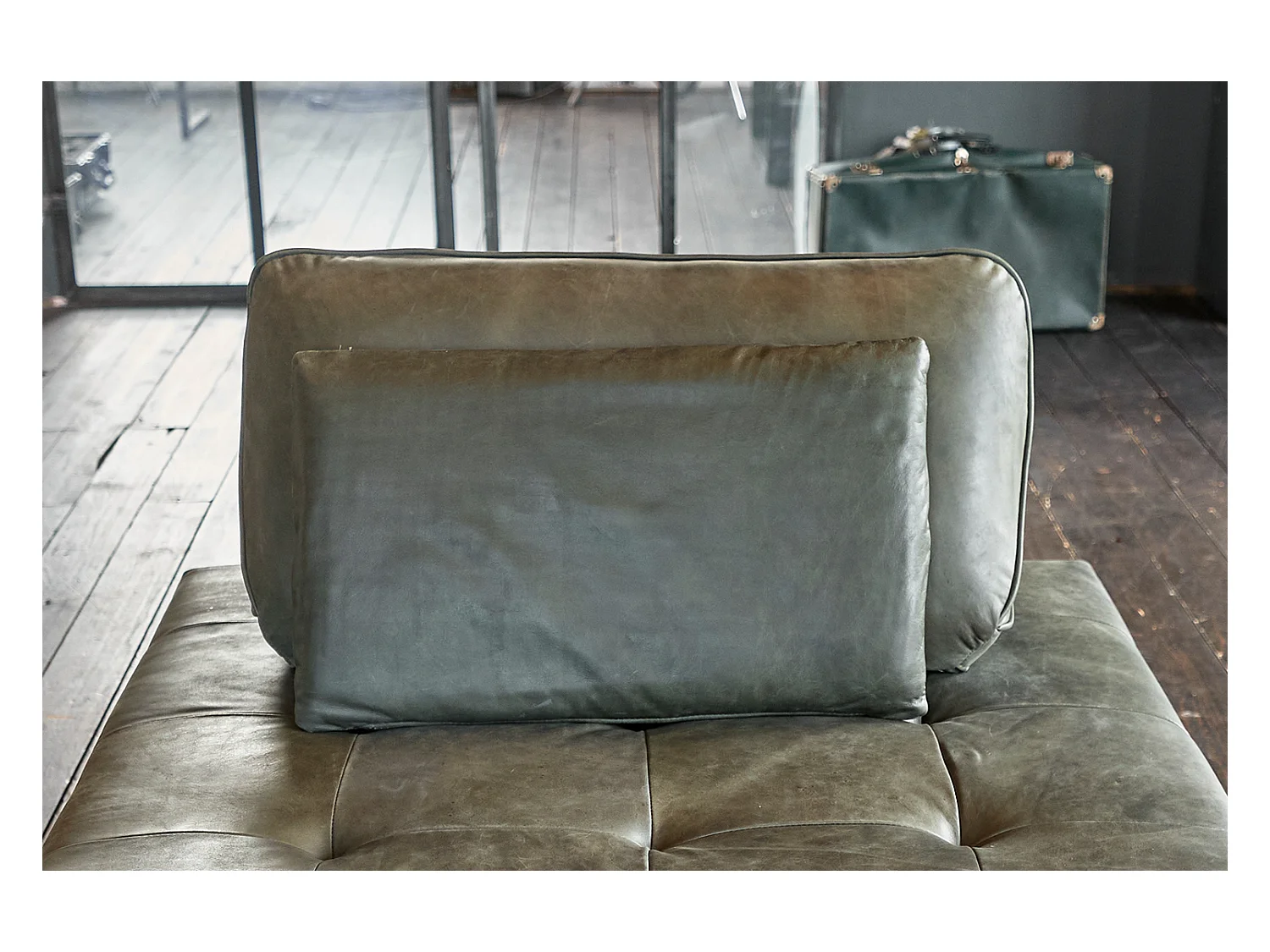 Coussin - Vert cuir - WIOLO