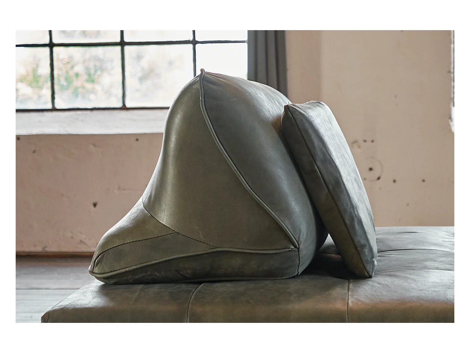 Coussin - Vert cuir - WIOLO