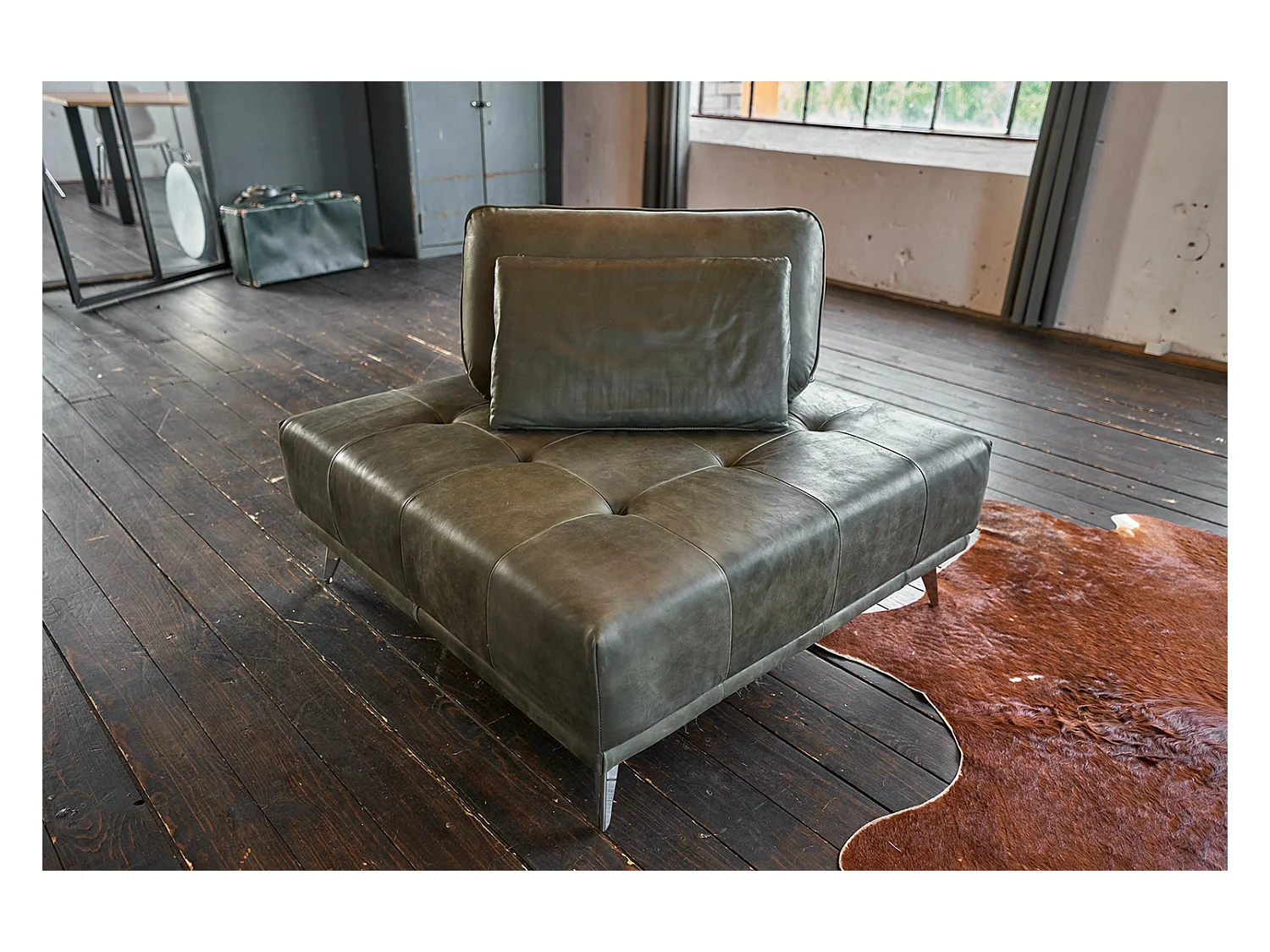 Coussin - Vert cuir - WIOLO