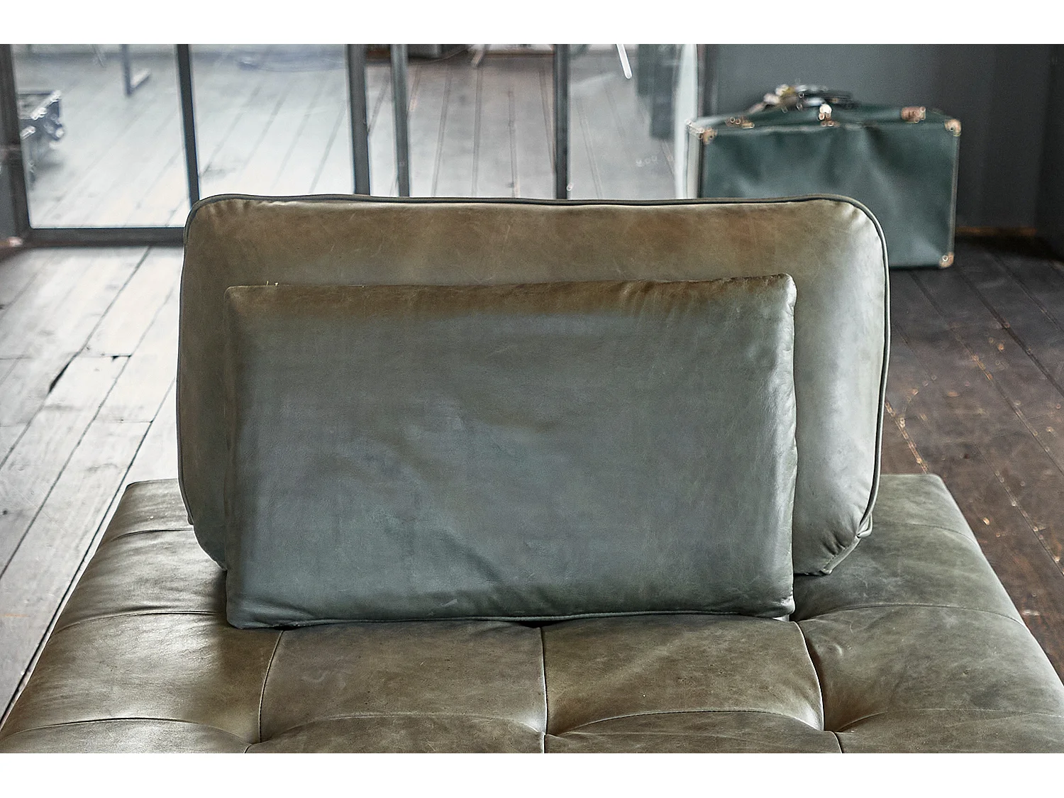 Rückenkissen - Grün Leder - WIOLO