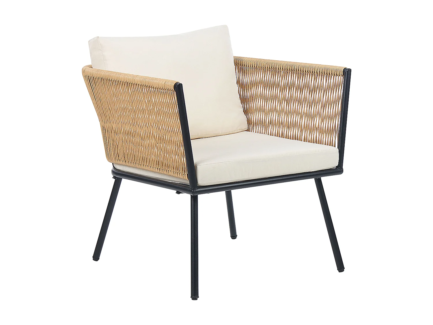 Outdoor-Kissenbezug-Set mit Sitz- und Rückenkissenhüllen hellbeige Modell Gargano