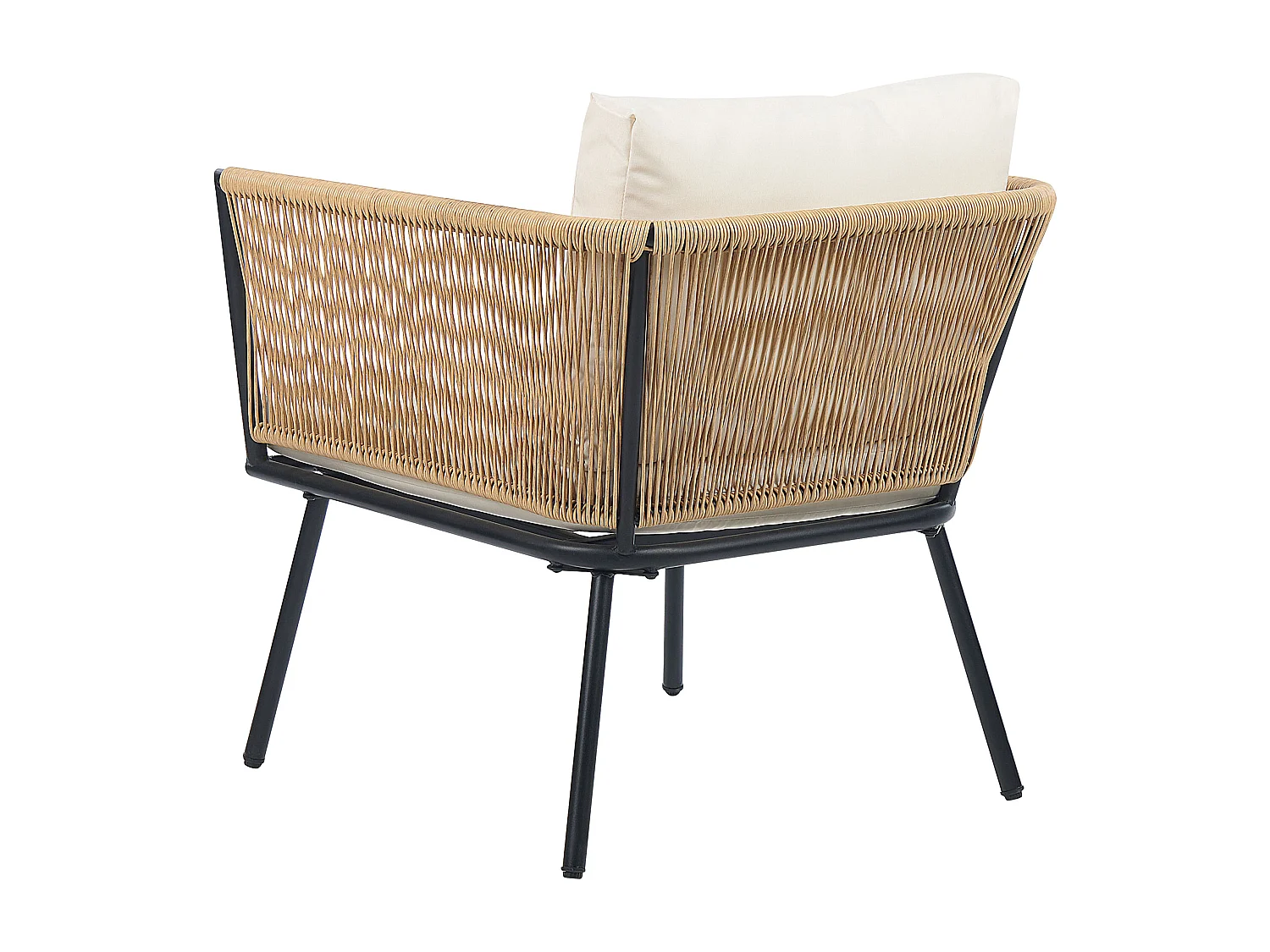 Outdoor-Kissenbezug-Set mit Sitz- und Rückenkissenhüllen hellbeige Modell Gargano