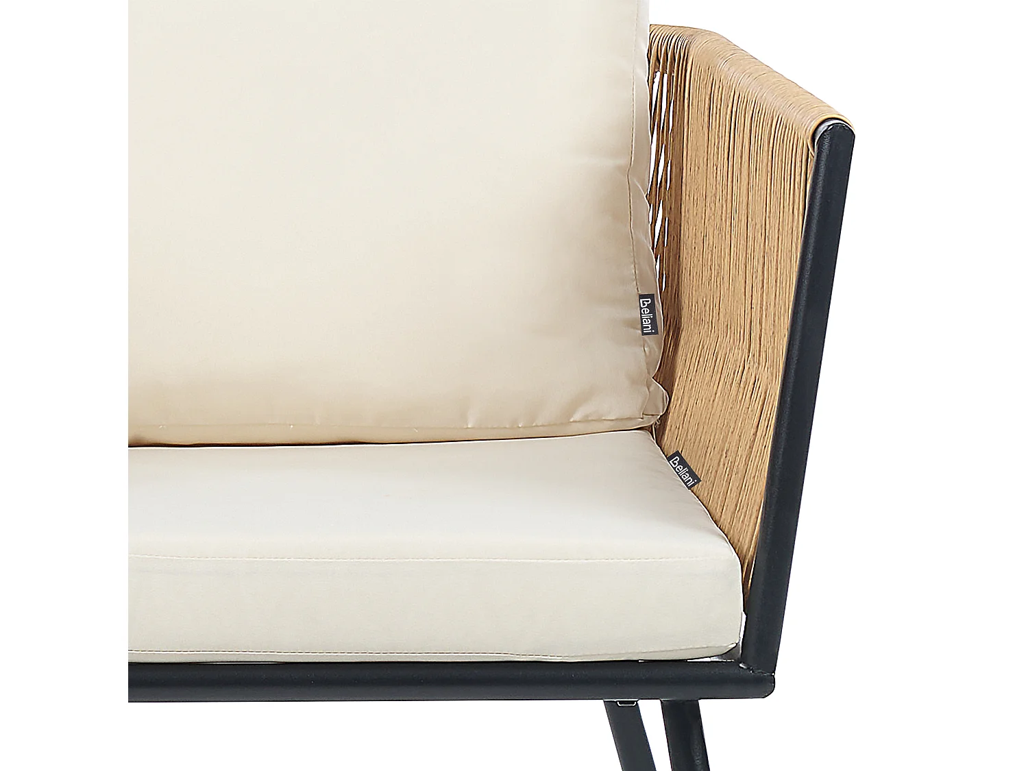 Outdoor-Kissenbezug-Set mit Sitz- und Rückenkissenhüllen hellbeige Modell Gargano