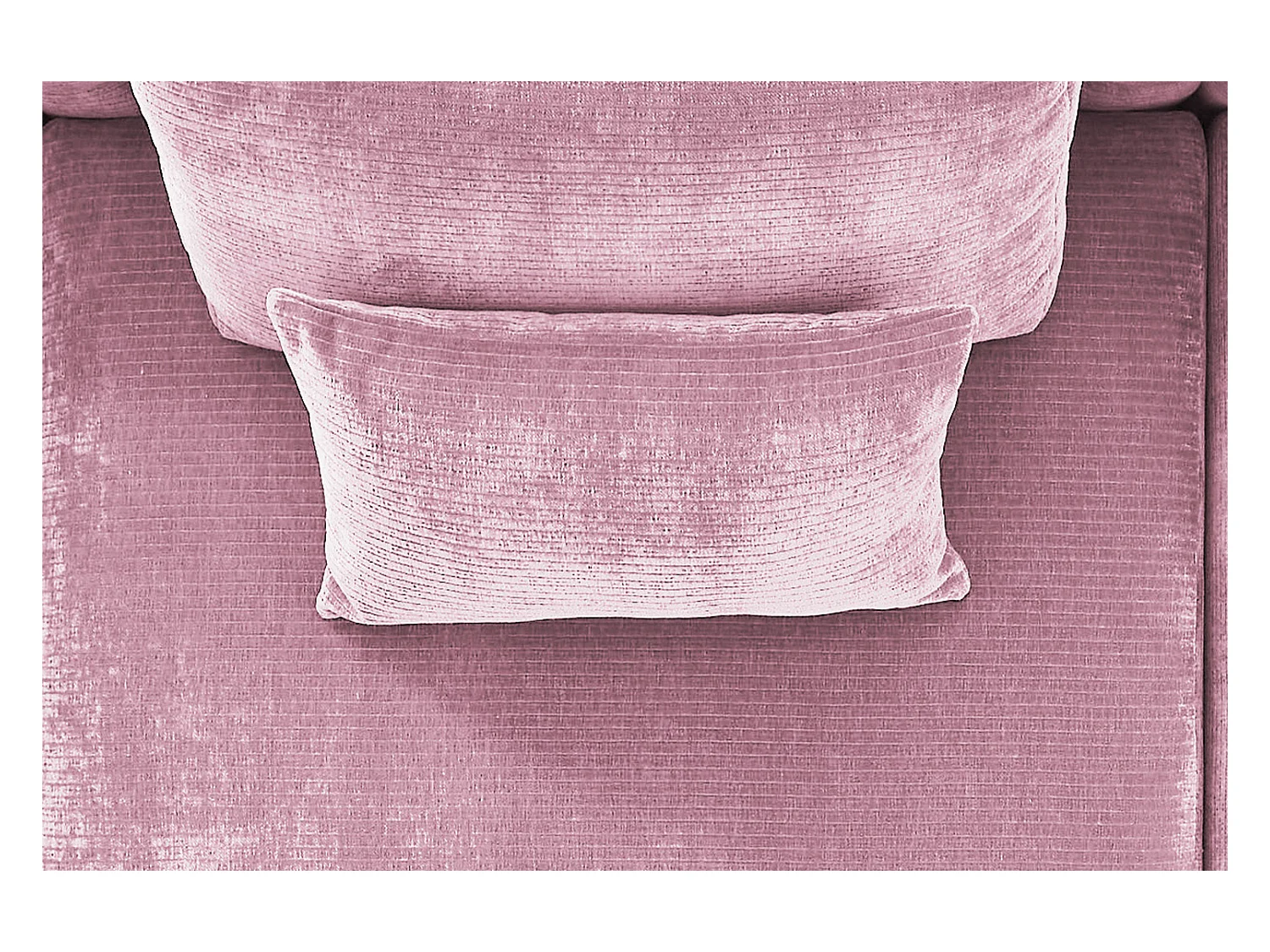 Coussin - Rose Velours côtelé - SEPHI