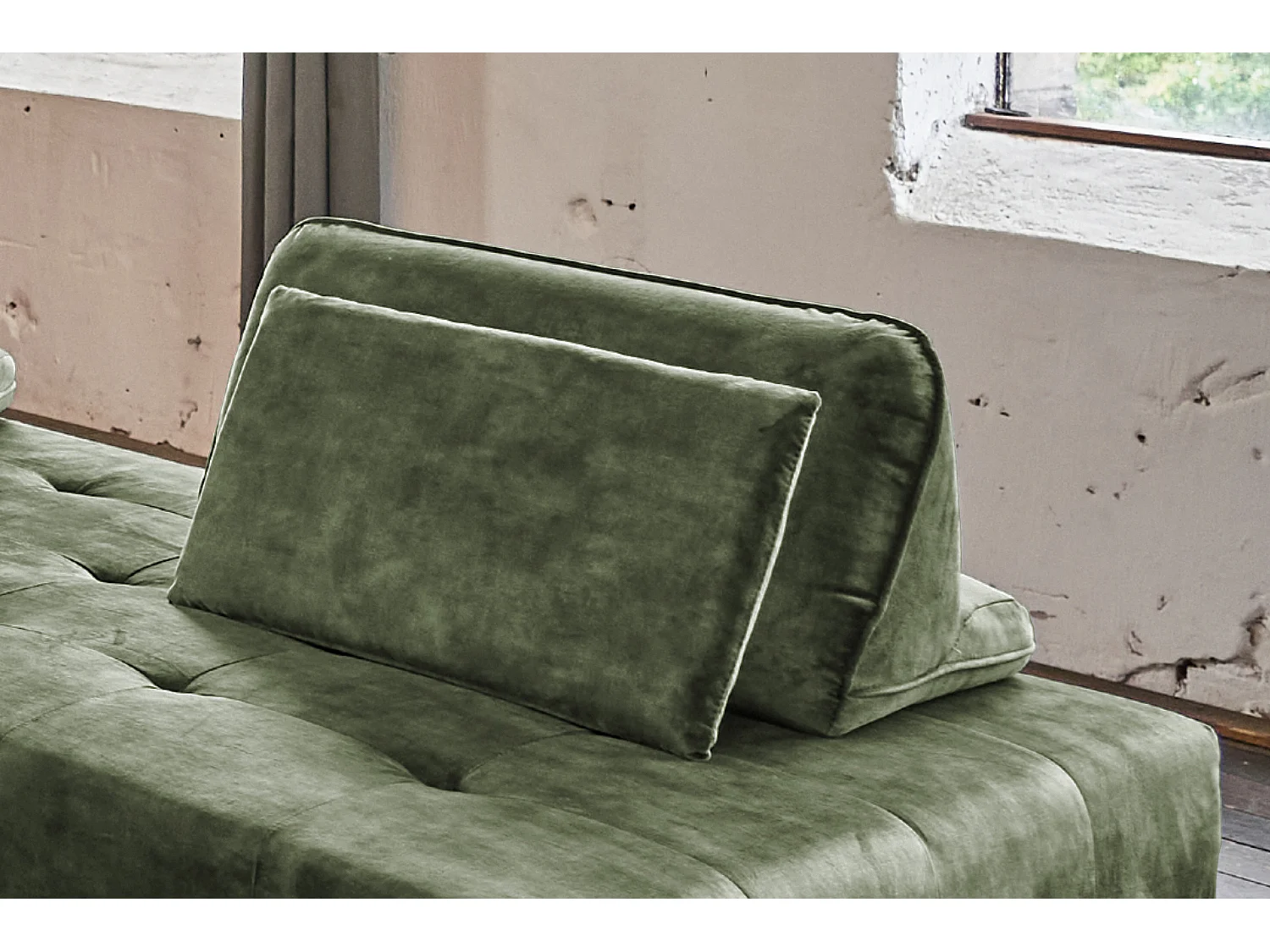 Rückenkissen - Grün Velvet - WIOLO