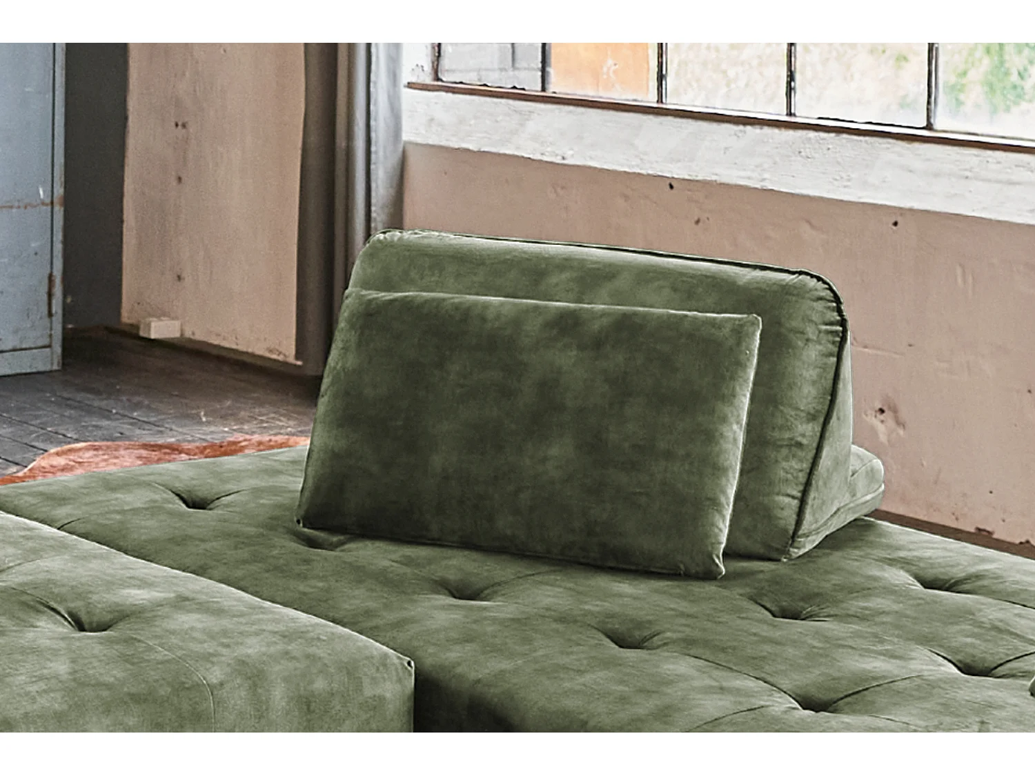 Rückenkissen - Grün Velvet - WIOLO