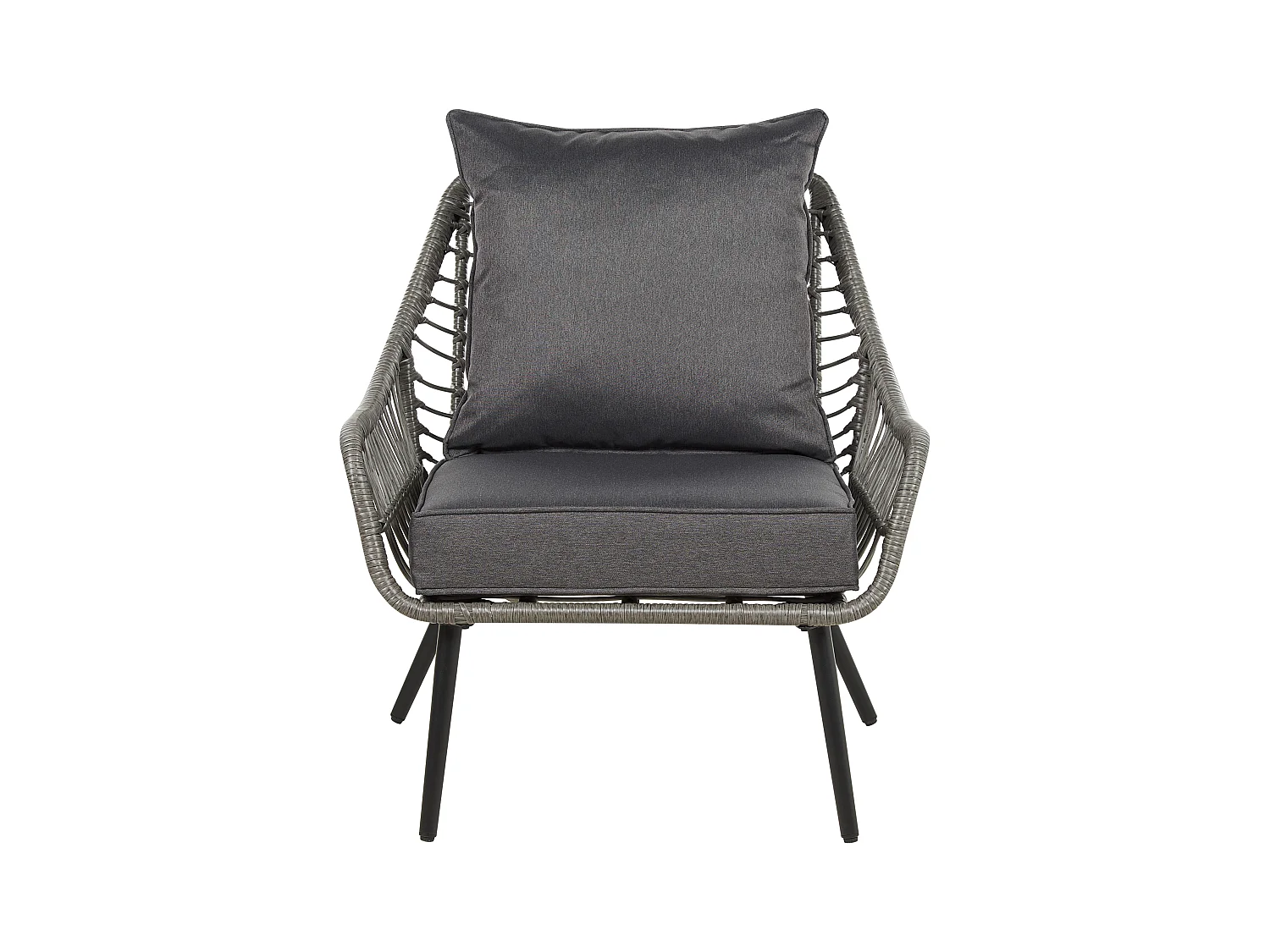 Ensemble de housses de coussins d'extérieur LAURETO Gris foncé