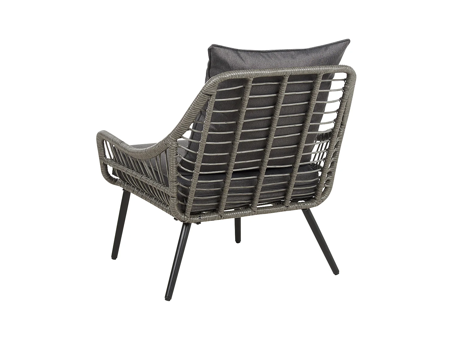 Ensemble de housses de coussins d'extérieur LAURETO Gris foncé