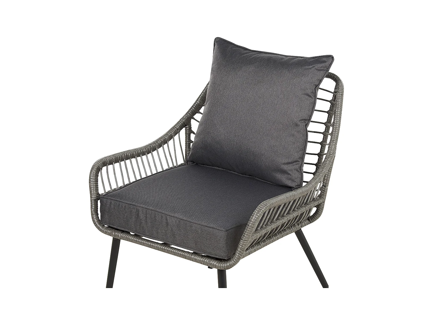 Ensemble de housses de coussins d'extérieur LAURETO Gris foncé