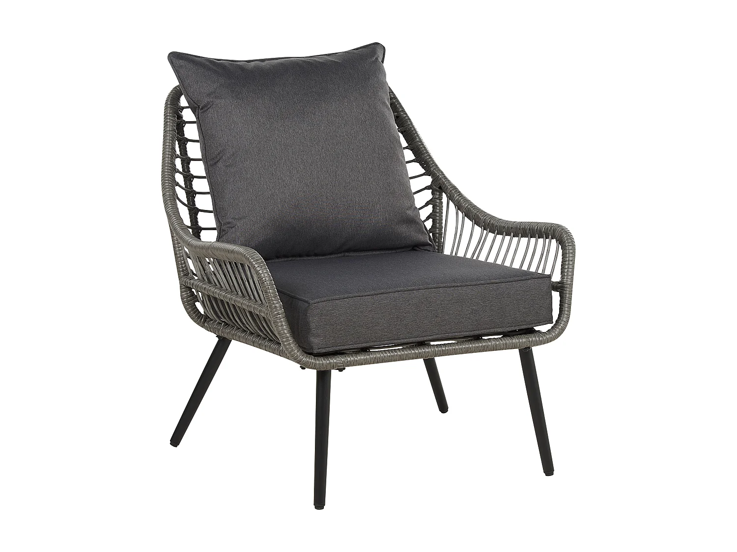 Ensemble de housses de coussins d'extérieur LAURETO Gris foncé