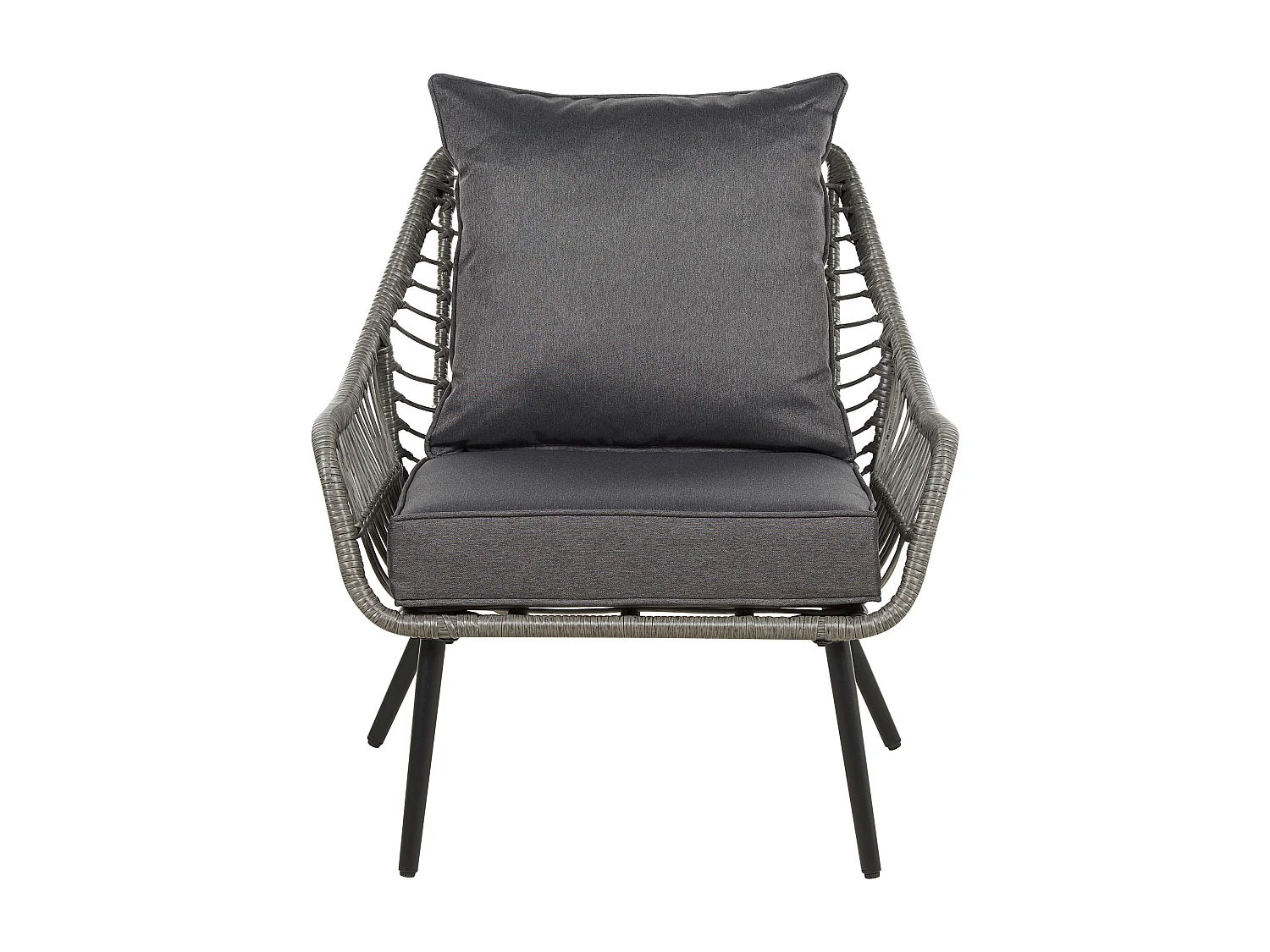 Ensemble de housses de coussins d'extérieur LAURETO Gris foncé