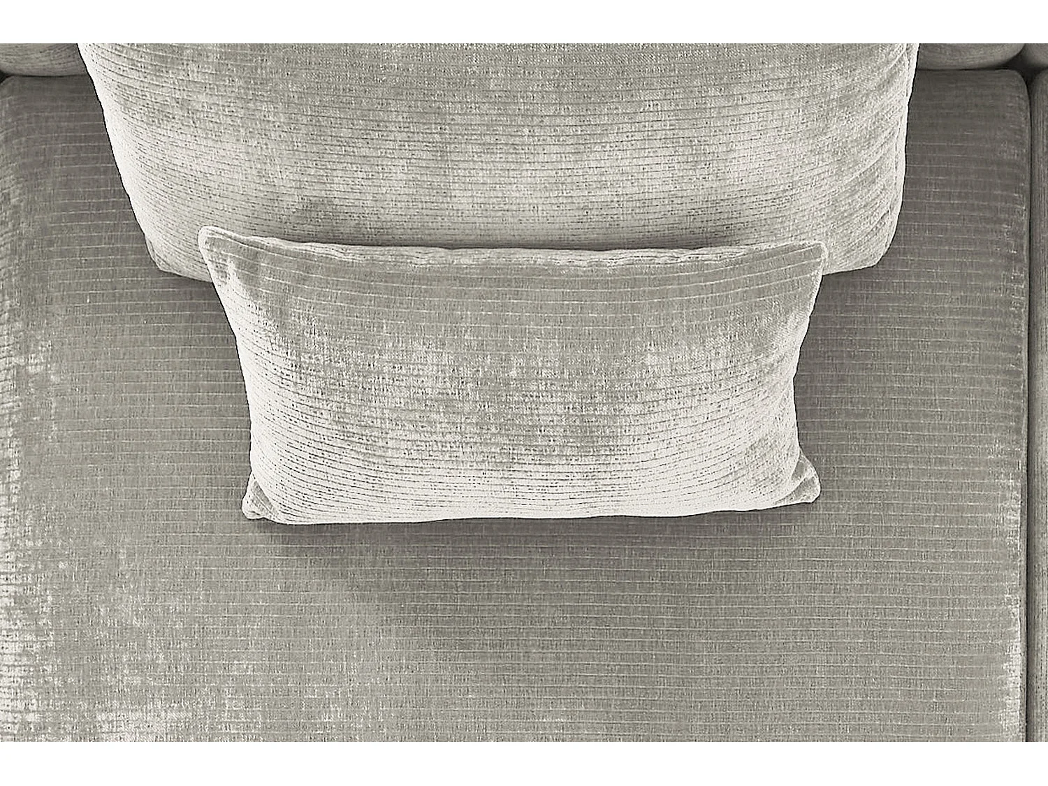 Coussin - argent Velours côtelé - SEPHI