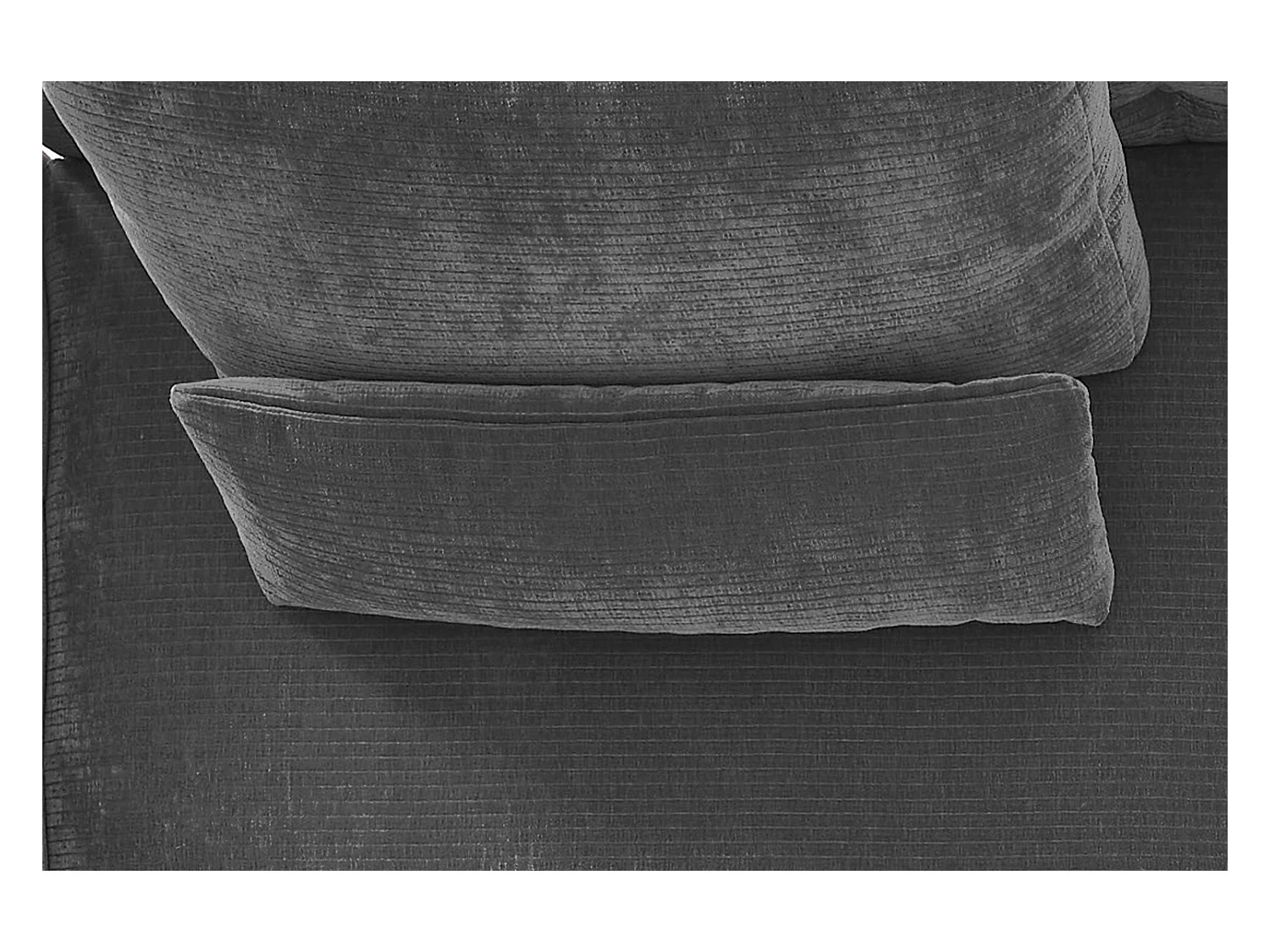 Coussin - anthracite Velours côtelé - SEPHI