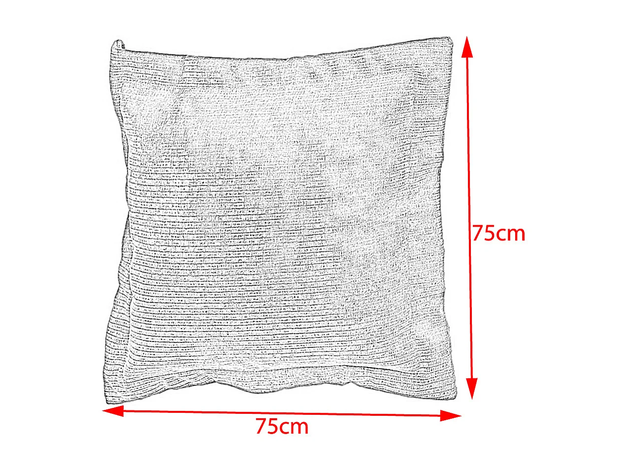 Cuscino - Rosso Velluto a coste - SEPHI