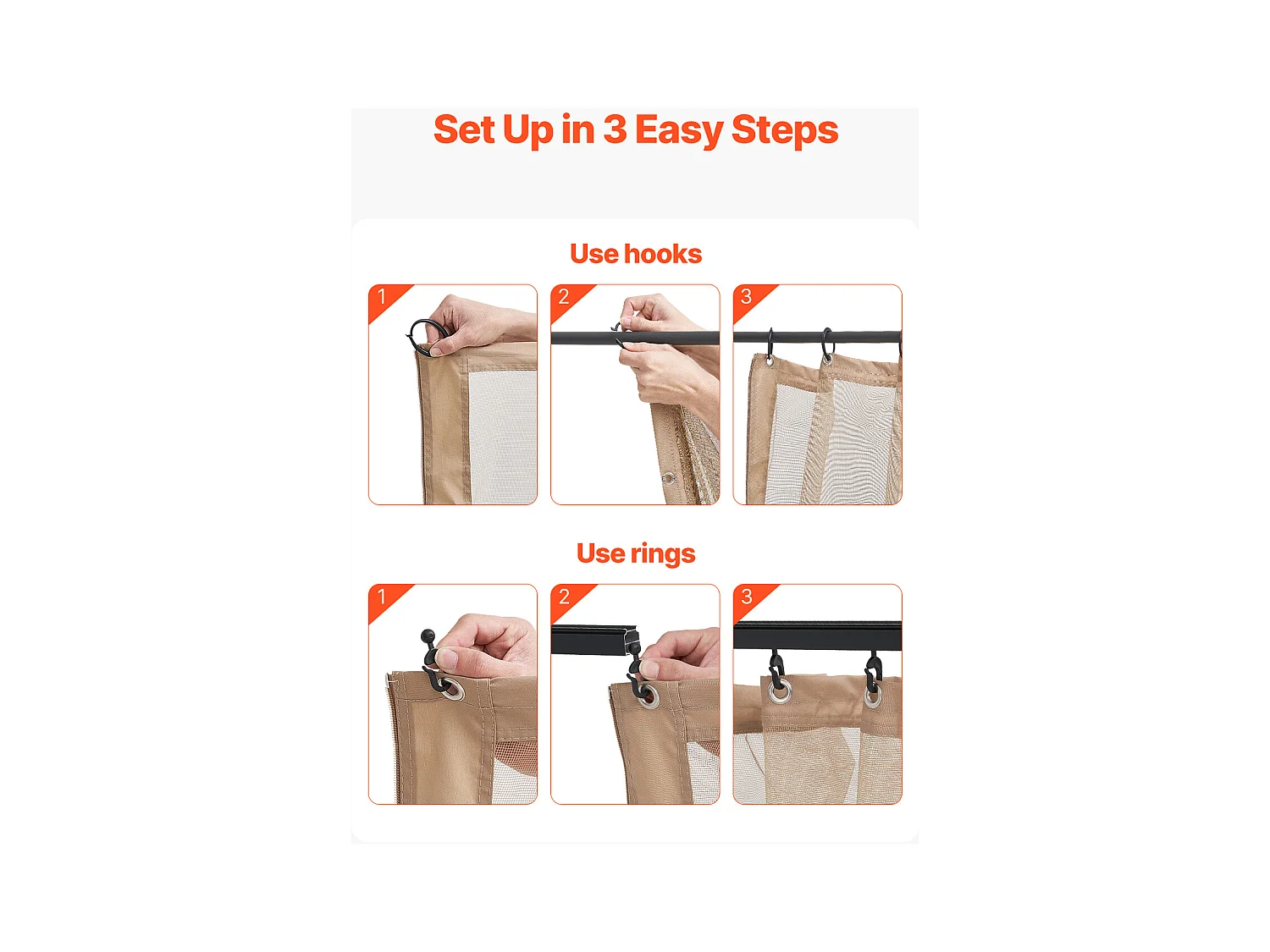 Tonnelle Barnum de Jardin SucceBuy Écran de Remplacement pour Tonnelle de Patio de 304.8 x 365.76 x 222.5 cm, Filet Seulement