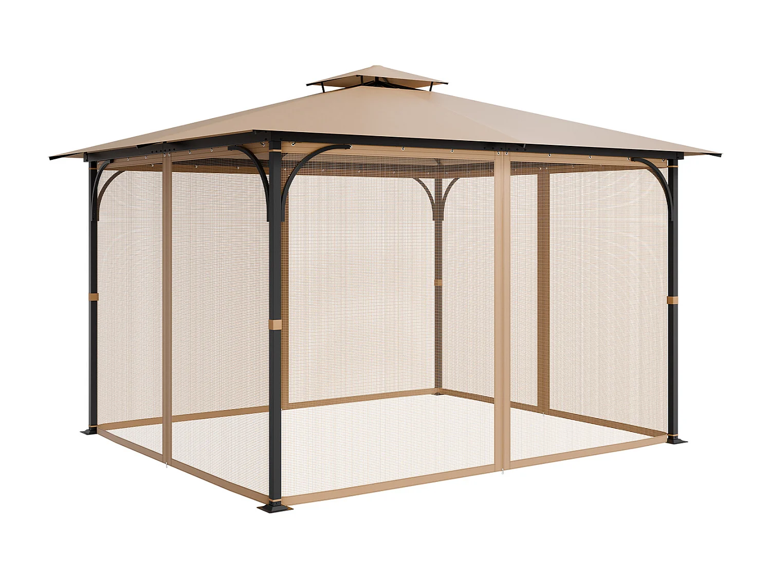 Gartenzelt SucceBuy Ersatz-Fliegengitter für Terrassenpavillon (304.8 x 365.76 x 222.5 cm), Nur Netz