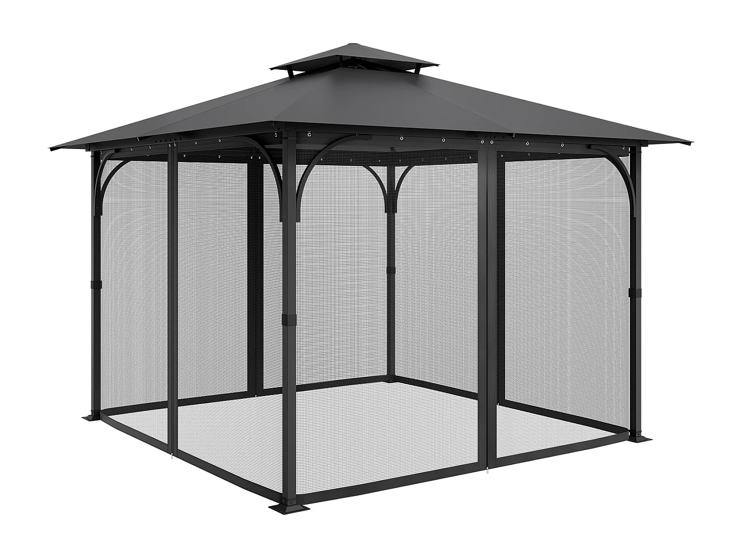 Tonnelle Barnum de Jardin SucceBuy Moustiquaire pour Pavillon de Jardin 305 x 305 x 204 cm - Filet Seulement