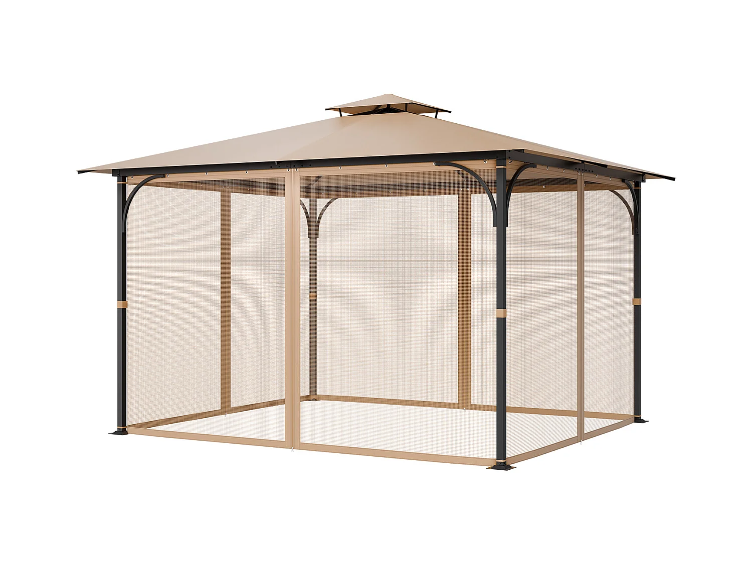 Écran de Remplacement pour Tonnelle de Patio de 304.8 x 365.76 x 213.3 cm, Filet de Tonnelle Barnum de Jardin SucceBuy, Filet Uniquement