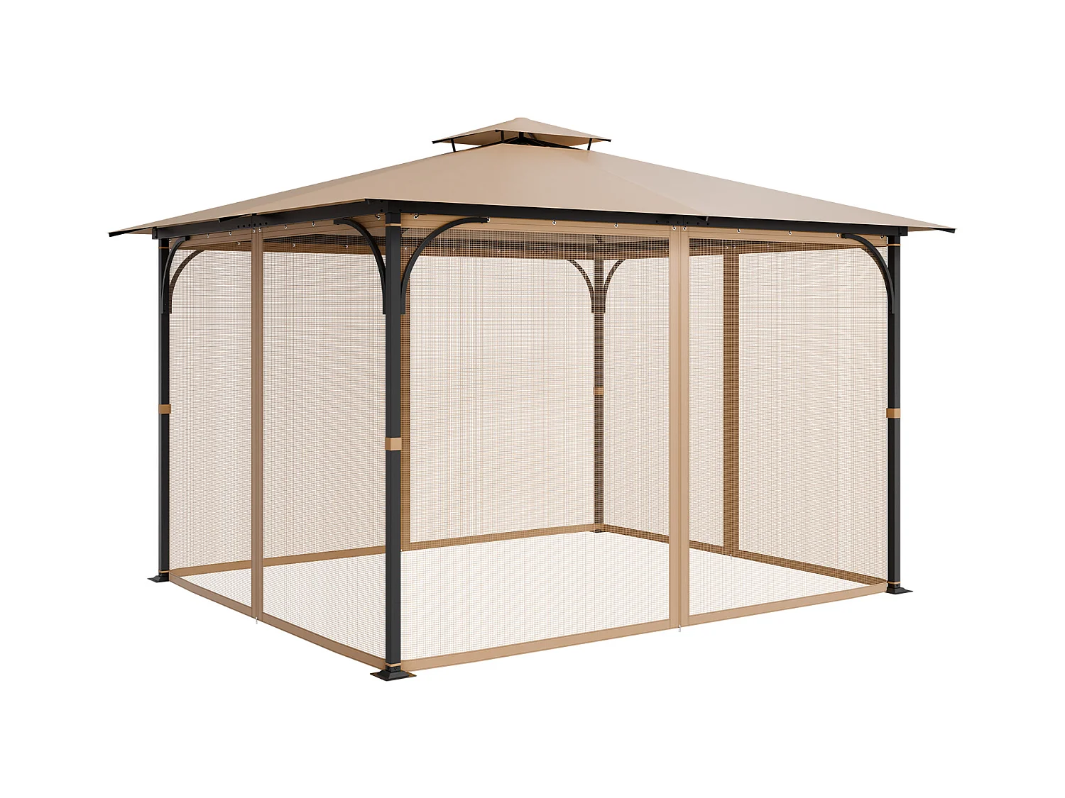 Écran de Remplacement pour Tonnelle de Patio de 304.8 x 365.76 x 213.3 cm, Filet de Tonnelle Barnum de Jardin SucceBuy, Filet Uniquement
