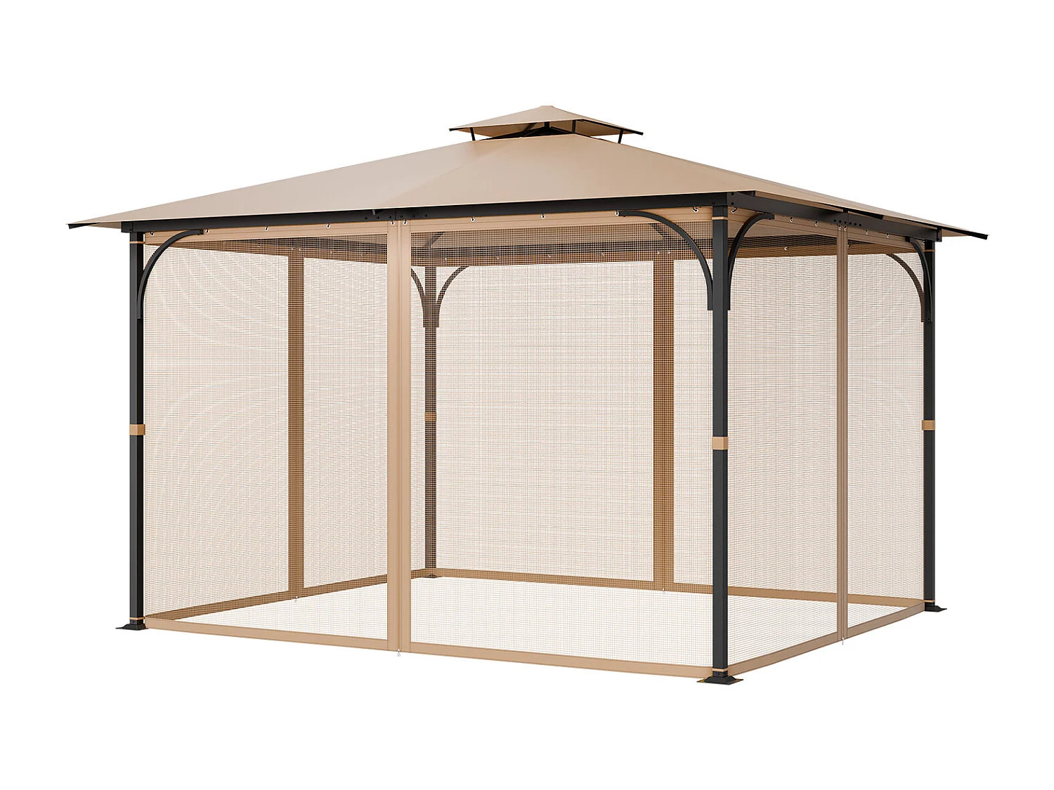 Écran de Remplacement pour Tonnelle de Patio de 304.8 x 365.76 x 213.3 cm, Filet de Tonnelle Barnum de Jardin SucceBuy, Filet Uniquement