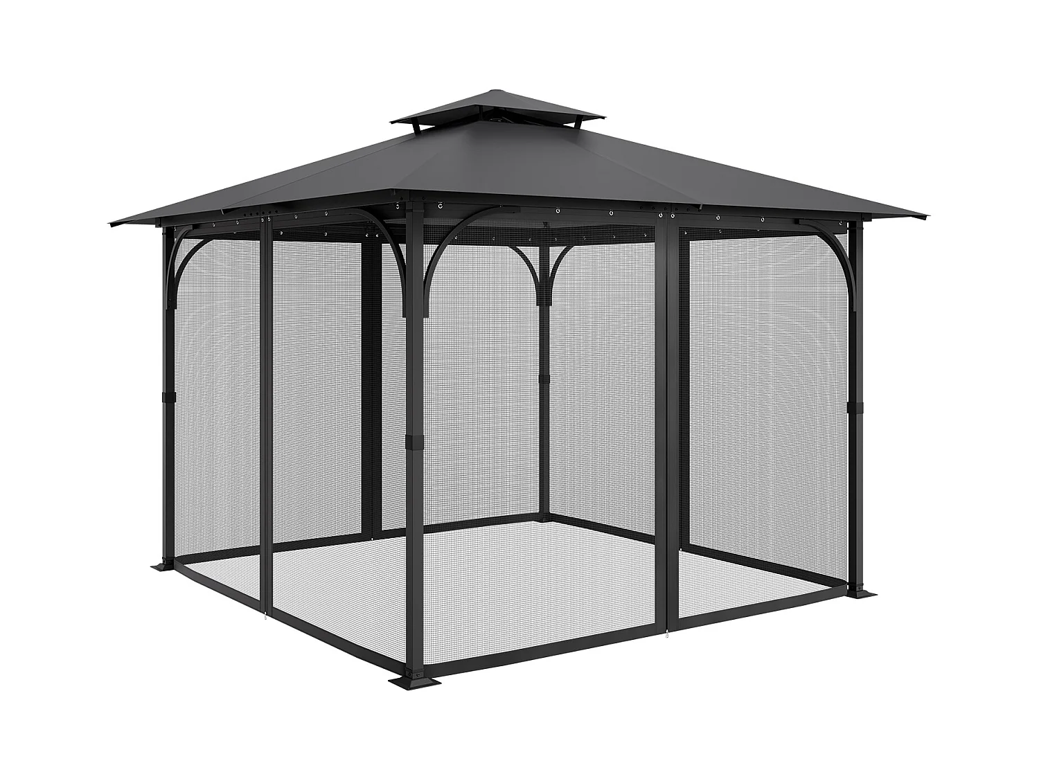 Tonnelle Barnum de Jardin SucceBuy Moustiquaire pour Pavillon de Jardin 305 x 305 x 198 cm - Filet Inclus