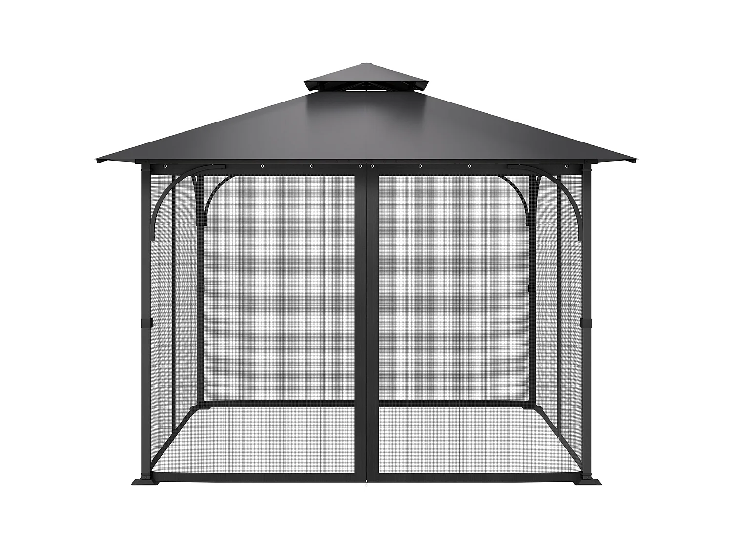 Tonnelle Barnum de Jardin SucceBuy Moustiquaire pour Pavillon de Jardin 305 x 305 x 198 cm - Filet Inclus